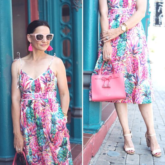 J.CREW Ratti Painted Pineapple Summer Dress - Picture 2 of 13